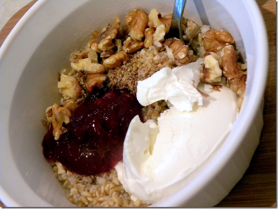 Cream Cheese and Jelly Oatmeal